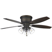 Hampton Bay Stoneridge 52 in. Bronze Hugger LED Ceiling Fan with Light Kit 51825